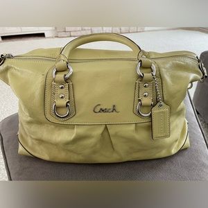 Coach Ashley Keylime Leather Satchel